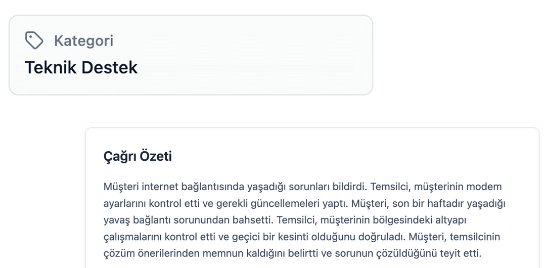 Çağrı Transkripti